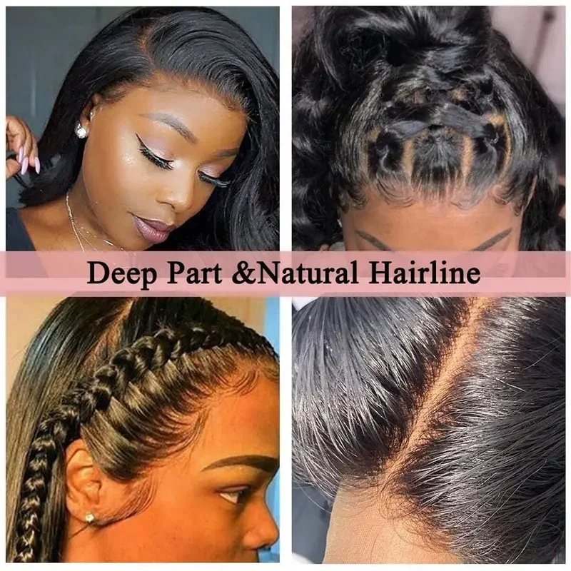 Bone Straight Human Hair Wigs For Women 13x6 HD Transparent 5x5 Glueless Wig Pre Plucked With Baby Hair Lace Frontal Wig