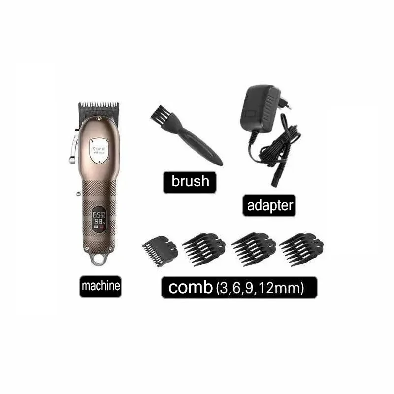 kemei hair clipper KM-3706 fast charge and long time working barber professional hair clipper hair trimmer 3