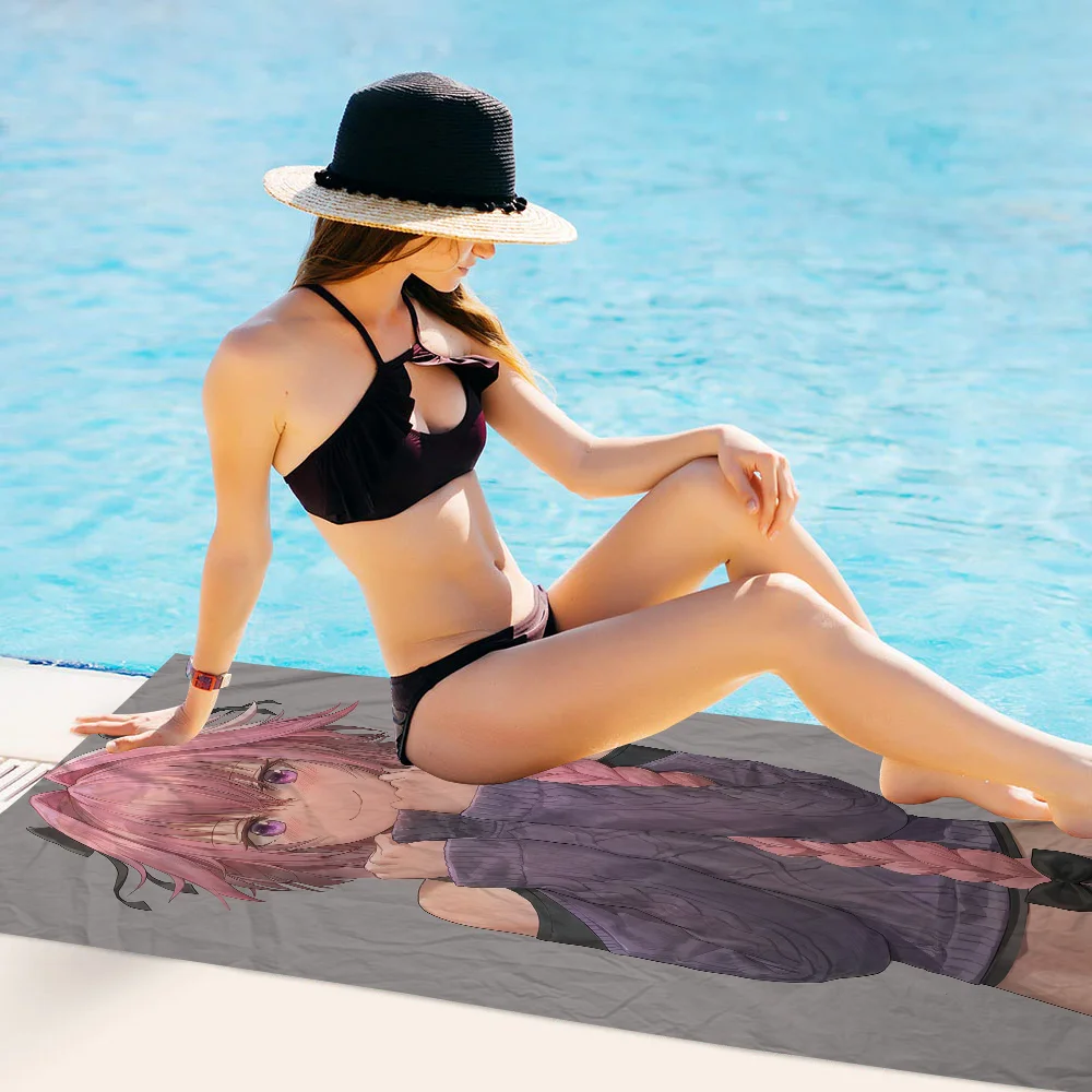 Anime Cute Fate Apocrypha Astolfo Microfiber Blanket Quick Drying Beach Towels Oversized Printing Super Absorbent Pool Towel 4