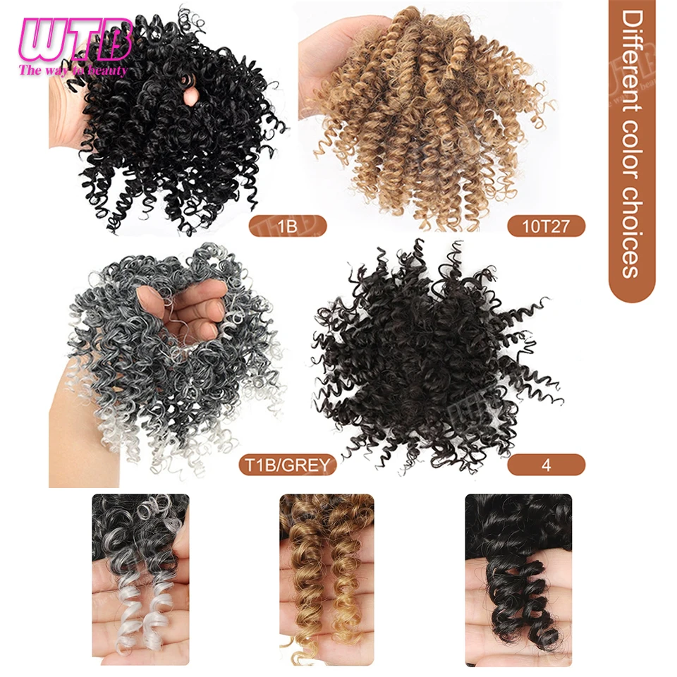 Synthetic Ponytail Short Kinky Curly Afro Chignon Synthetic Hair Natural Ponytails For Women Use - 5