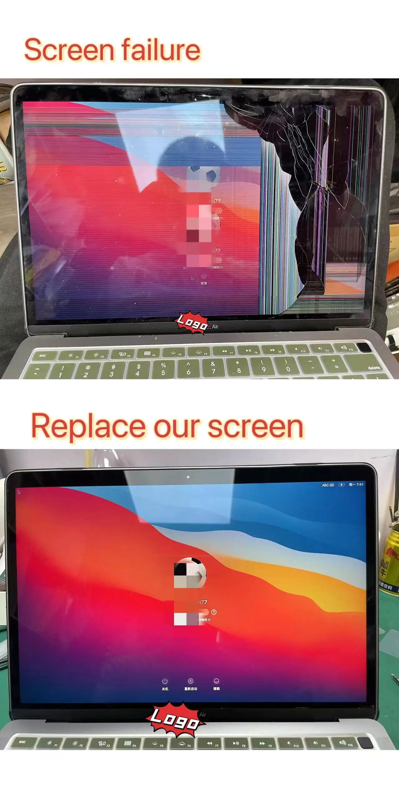 A2338 A2337 Display LCD Screen for Pro Air Assembly Retina M1 EMC 3598 3578 Replacement lcd screen replacement