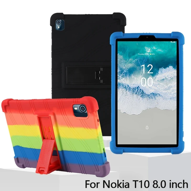 Kids Soft Silicone Adjustable Stand Tablet Case, 10.4 to 8 Inch