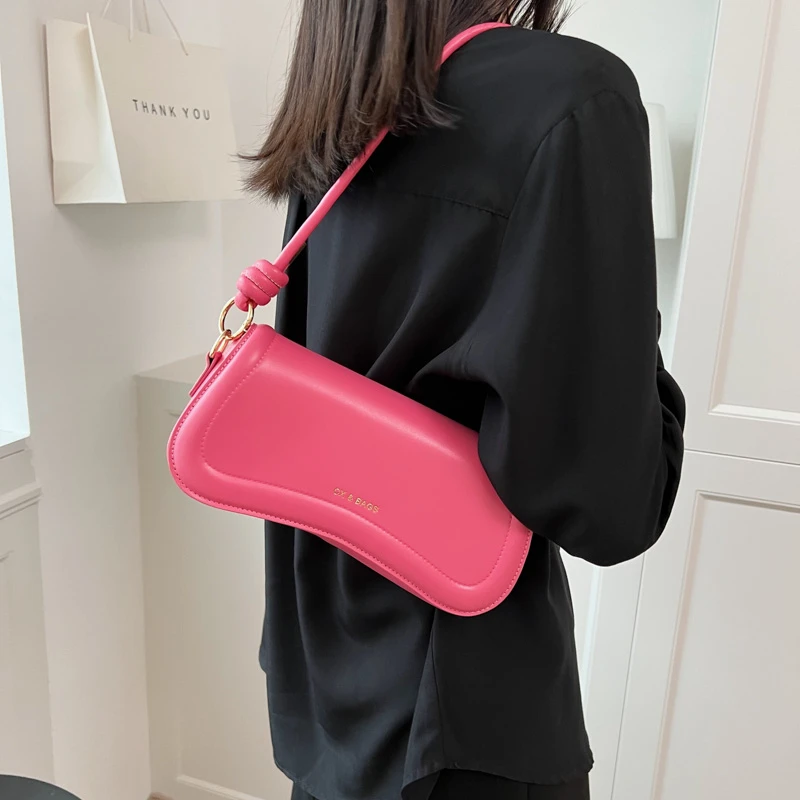 By Far Rachel Patent Leather Shoulder Bag - Pink Shoulder Bags