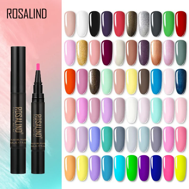 Rosalind Nail Gel Polish Pen Bright Soak Off Lacquer Color Neon Varnish