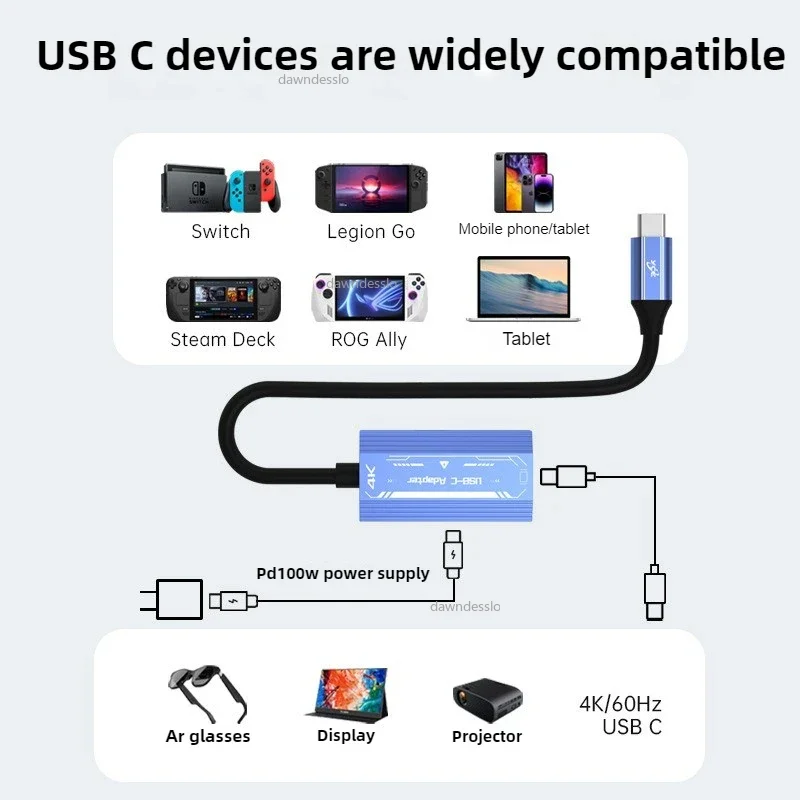8-IN-1 USB C Hub, Typ-C Multiport Adapter mit Ethernet, 100W PD, 4K HDMI, 3 USB Datenanschlüsse, SD&TF Karten, Typ C Splitter für MacBook, iPad, Chromebook, Huawe1, Dell XPS, HP, Samsung
