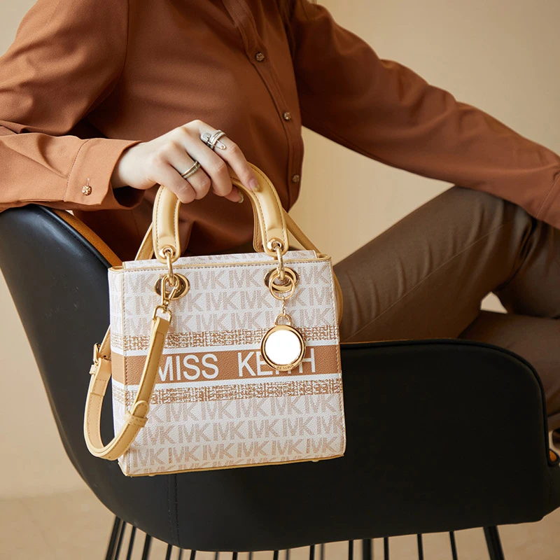 

IVK 21*19cm Luxury Women's Brand Clutch Bags Designer Round Crossbody Shoulder Purses Handbag Women Clutch Travel Tote Bag