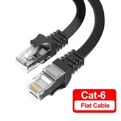 High-Speed Gigabit Ethernet Cable Cat6 RJ45 Shielded Network LAN Cord - 0.5m (Flat Cable)