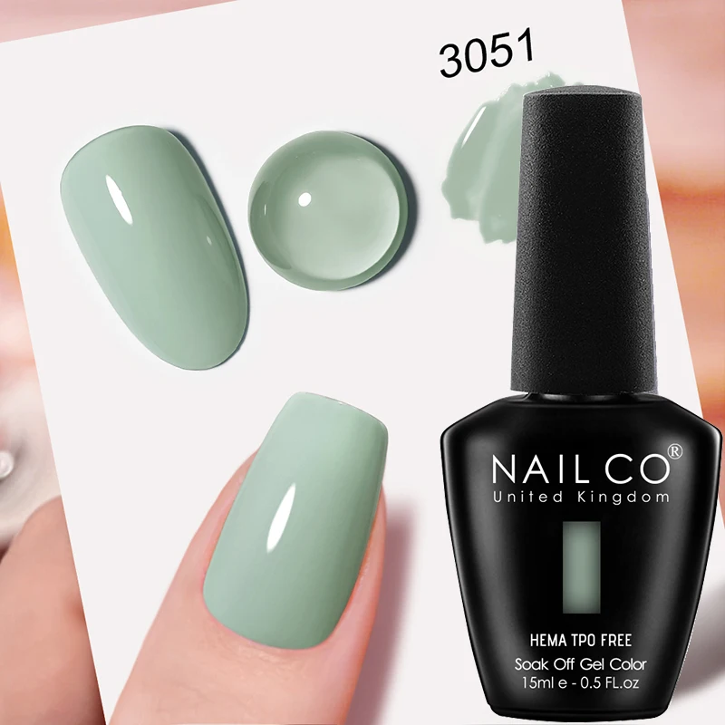 NAILCO Premium Soft Color Gel Polish - Vibrant Semi-Permanent Varnish, HEMA & TPO Free