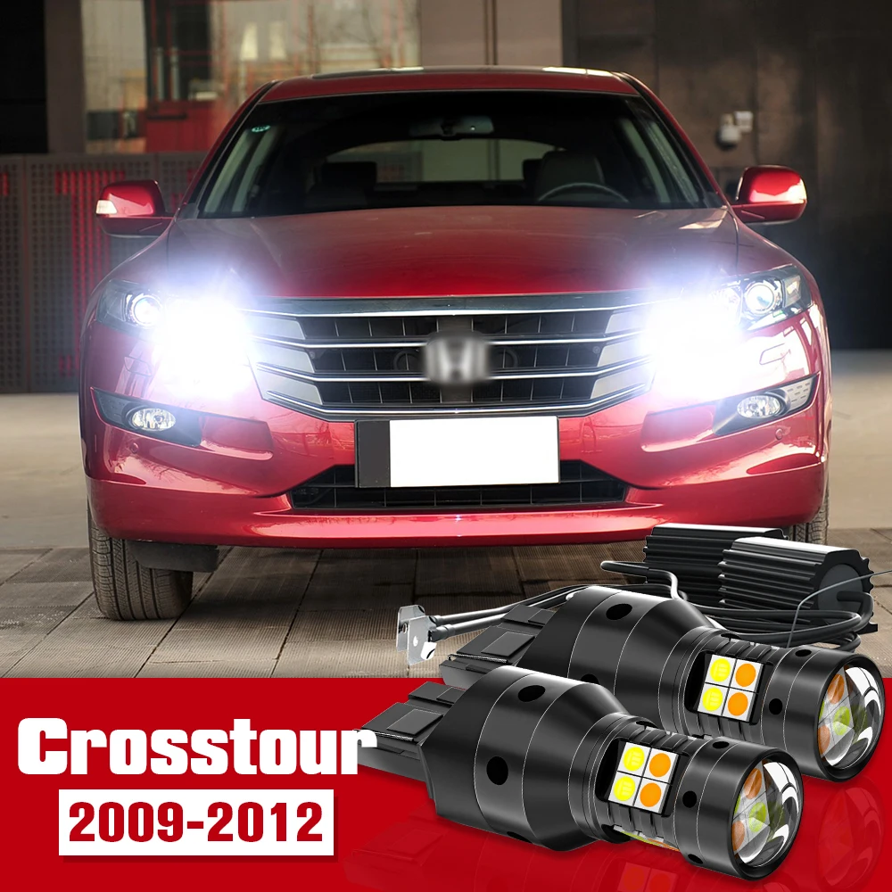 

2pcs LED Accessories Dual Mode Turn Signal+Daytime Running Light DRL For Honda Crosstour 2009-2012 2010 2011