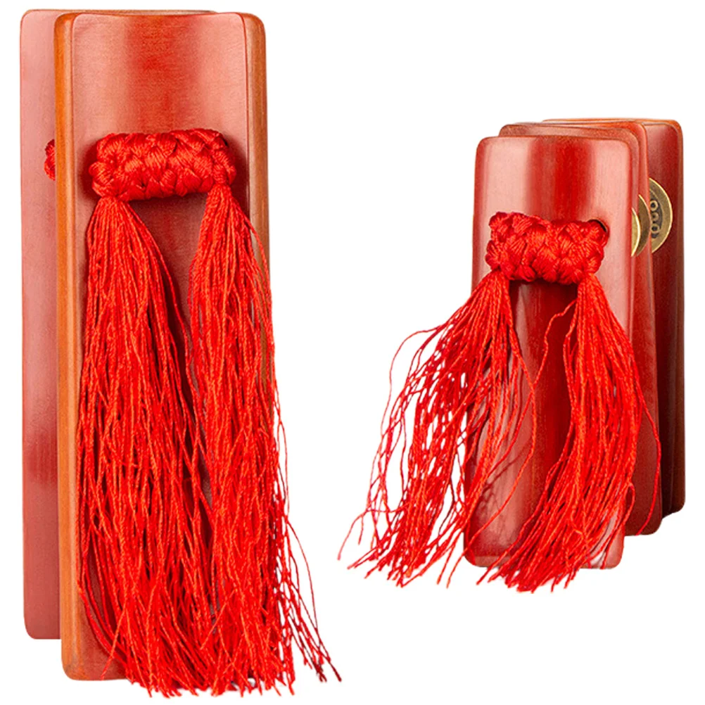 

1 Pair of Chinese Kuaiban Clapper Allegros Clappers Bamboo Castanets Hand Finger Percussion Instruments