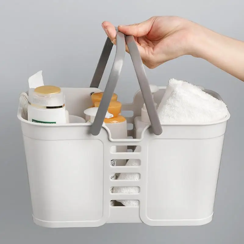 Shower Basket Dorm Hair Supplies Organizer Spa Storage Shower Basket With Handle Portable For Health Cosmetics Hair Supplies And