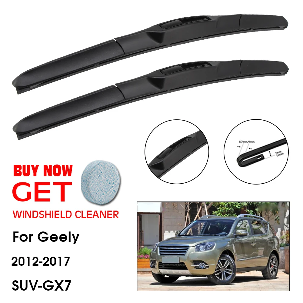 

Car Wiper Blade For Geely SUV-GX7 22"+18" 2012-2017 Front Window Washer Windscreen Windshield Wiper Blade Accessories