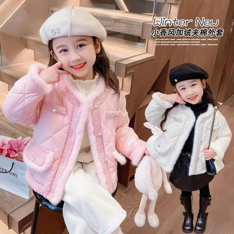 

Girl's Cotton Jacket For Autumn And winter 2024 New Style With Small Fragrance And Cotton Jacket Winter Thin Cotton Jacket Trend