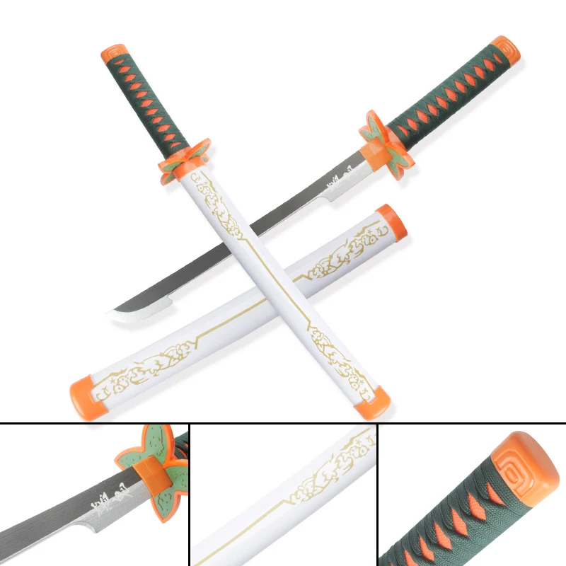 New Model 60CM/23.6 Inch Demon Slayer Katana 1:1 Original Patterns Cosplay Weapons Mitsuri Tanjiro Wooden Toy Anime Sword 5