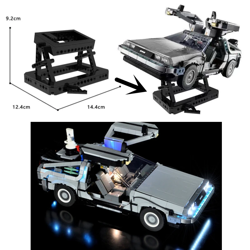 Moc 110394 Espositore Led Light Set Per Delorean Dmc-12 Ritorno Al Futuro Compatibile Con Lego 10300 Building Blocks Toys