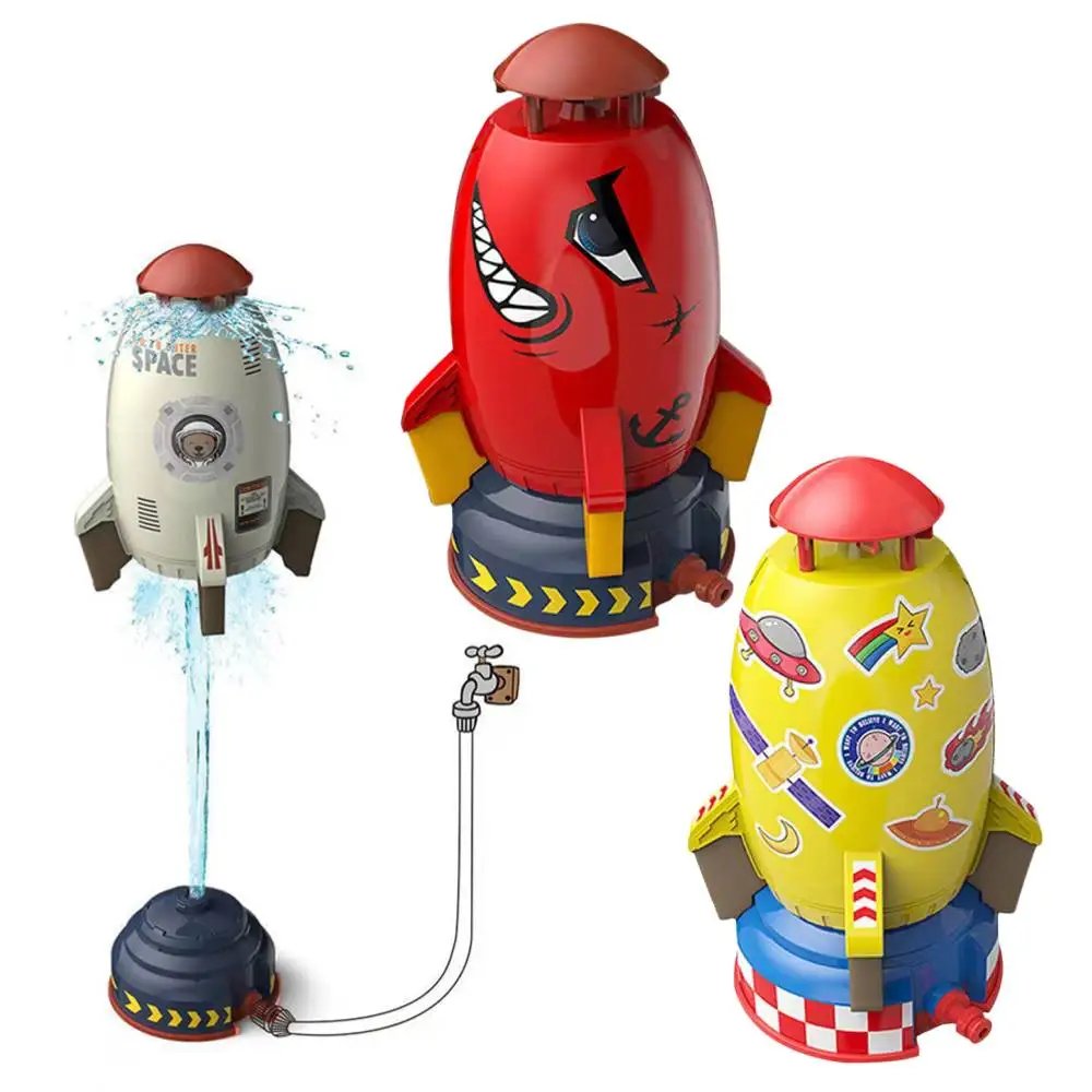 Water Play Toys Rocket Launcher Toys Outdoor Rocket Water Pressure Lift Sprinkler Toy Fun Interaction In Garden Lawn Water Spray Toys for Kids