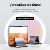 CABLETIME Support Vertical pour Ordinateur Portable Support par Gravité de Bureau Support pour Ordinateur Portable iPad Support pour Surface HP Dell MacBook Pro Air 2