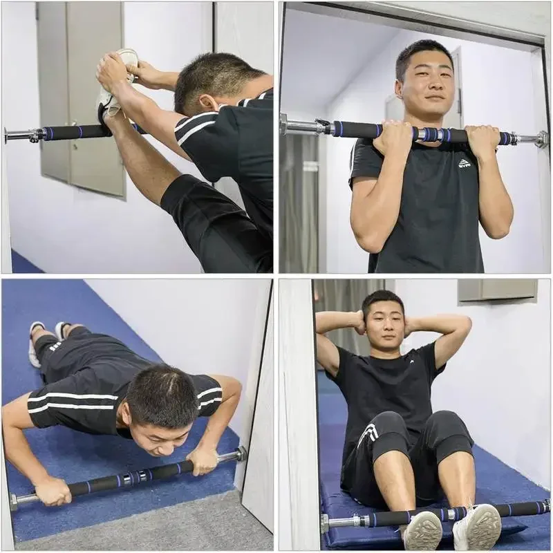 200kg Adjustable Door Horizontal Bars Exercise Home Workout Gym Chin Up Pull Up Training Bar Sport Fitness Sit-ups Equipments