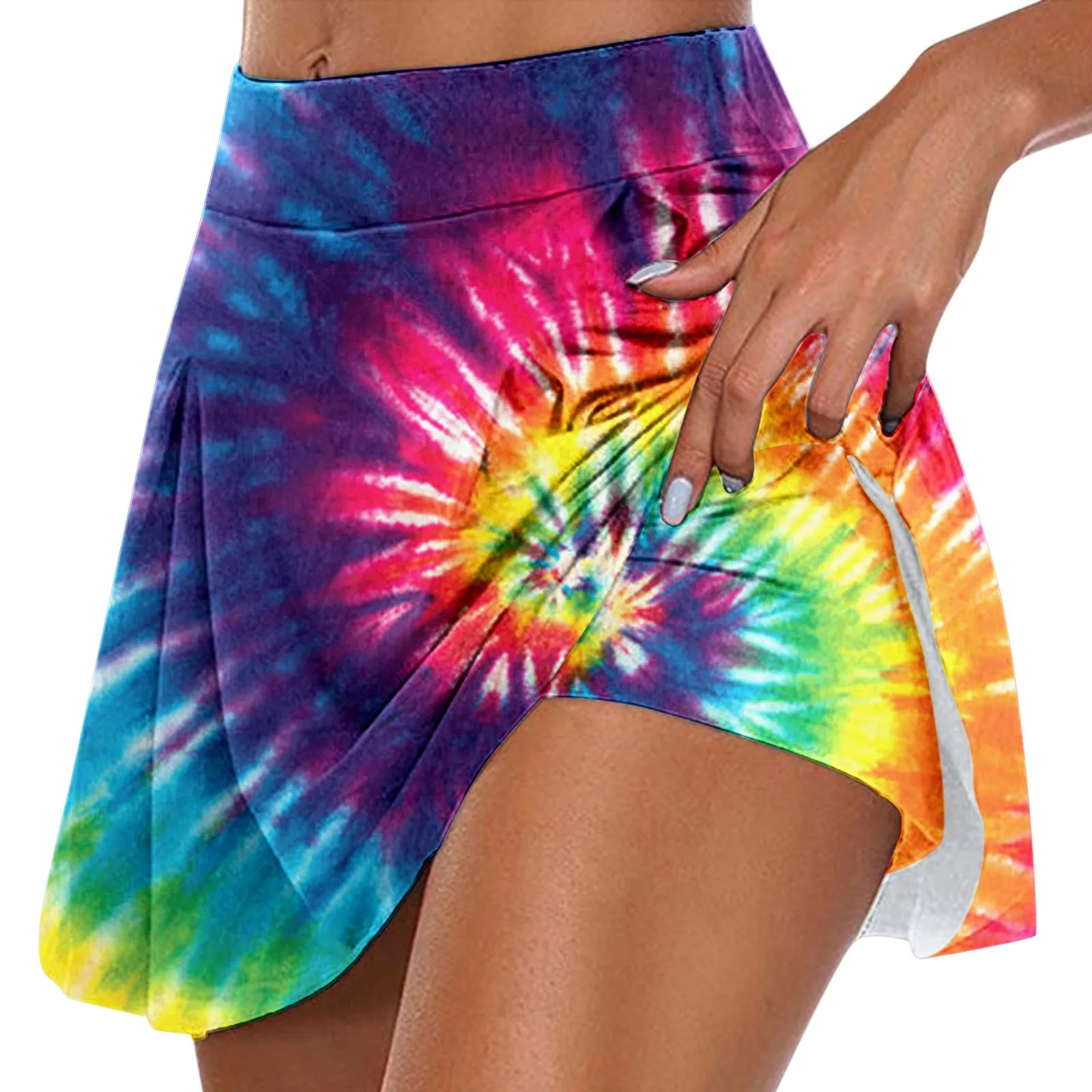 Sexy Yoga Shorts Women Colorful Rainbow Striped High Waist Fold Pocket  Sports Shorts For Running Athletic Sport Fitness Female - AliExpress