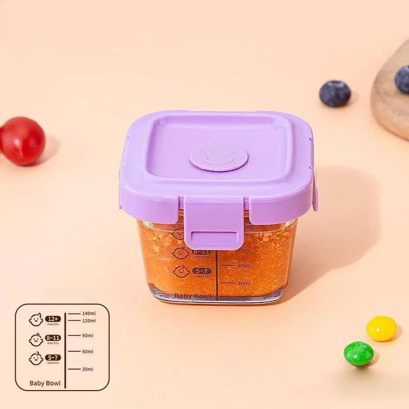 Baby Glass Cooked Baby Food Bowl Steamed Egg Bowl Glass Food.Box Sealed Can baby food bowl
