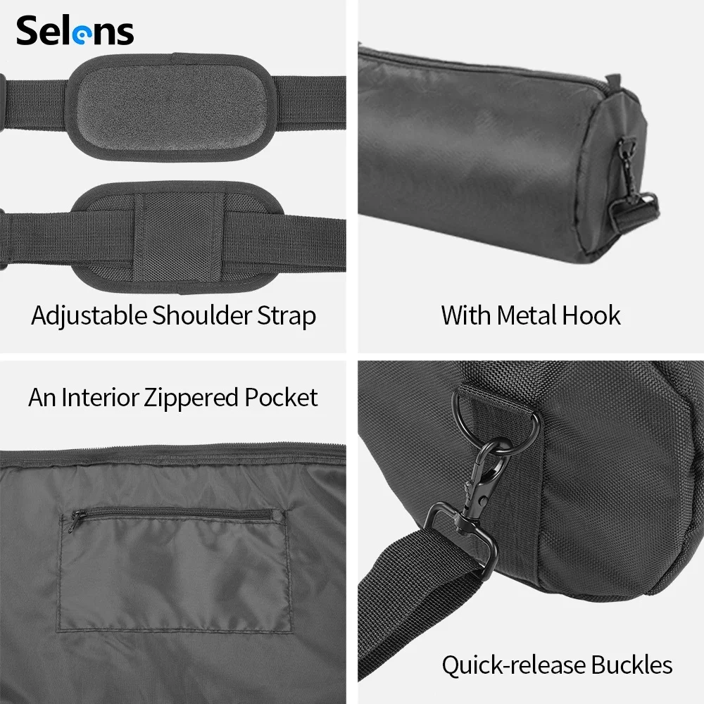 Selens Portable Black 70-125cm light stand tripod monopod camera case portable Monocular Telescope Rod Bag cloth photo bag