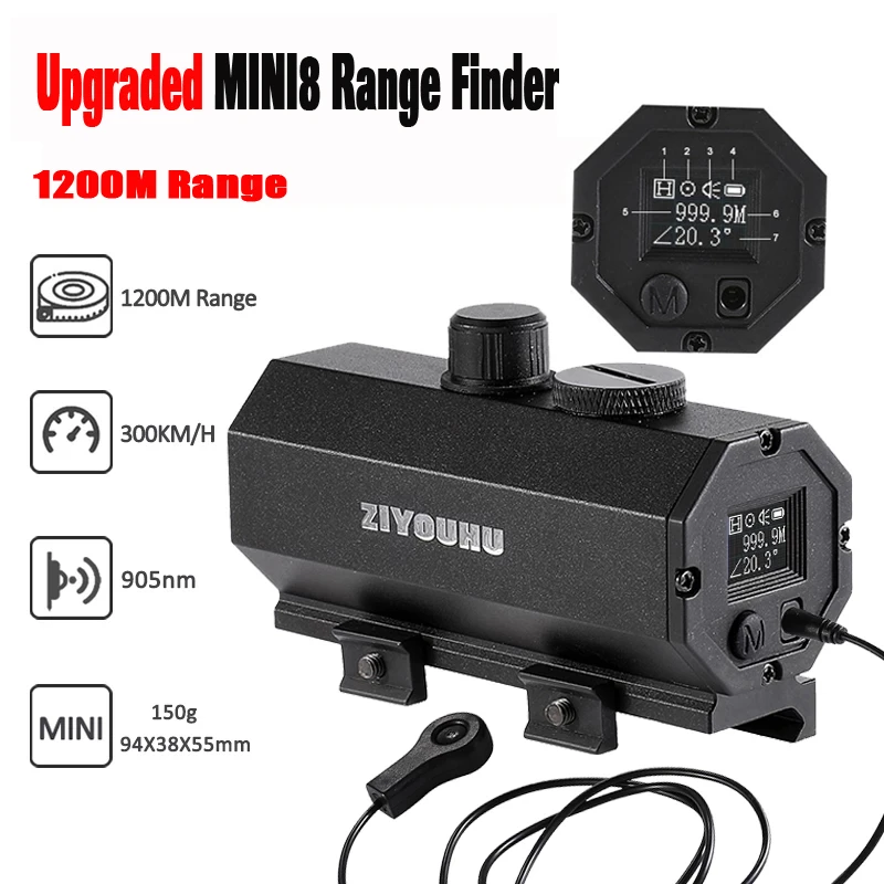 Tactical Mini8 Hunting Sniper Laser Rangefinder Riflescope Long Range