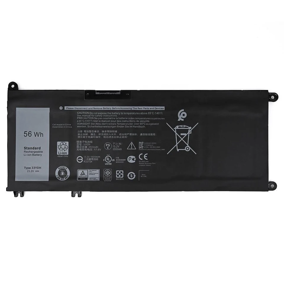 ASKC 56Wh 33YDH Laptop Batería Para DELL Inspiron 15 7577 17 7000 7773 7778 7786 7779 2in1 G3 15