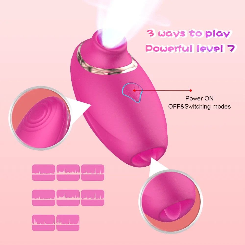 Vibrator med tunge og sugefunktion til klitoris stimulering_voghion.com