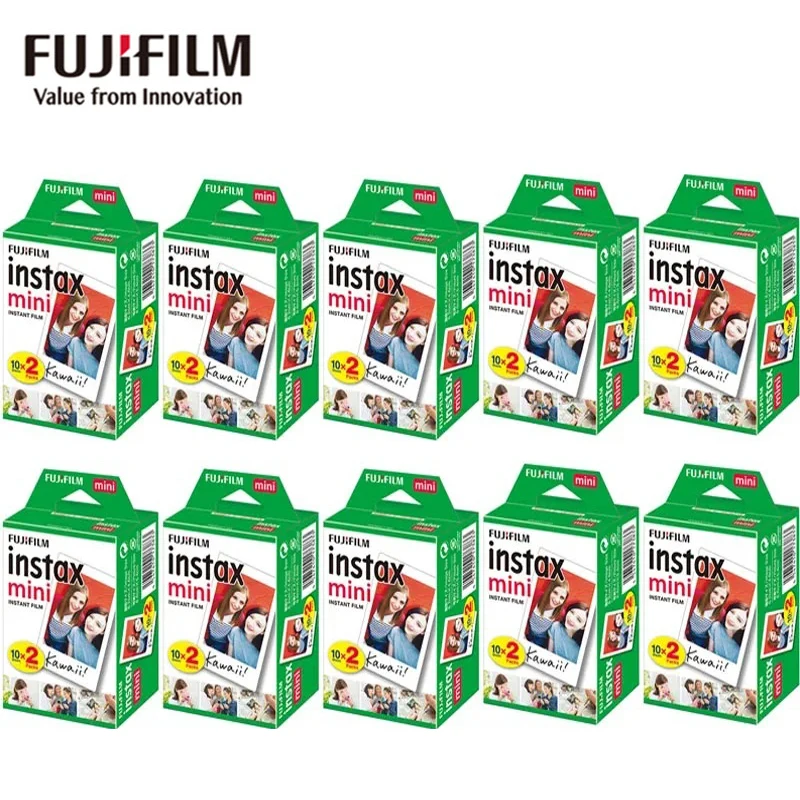 10/20/100/200 Fogli 3 Pollici Instax Mini Film Paper Per Fujifilm Instax Camera Mini 12 11 90 70 40 Link Stampante Instax Film Paper
