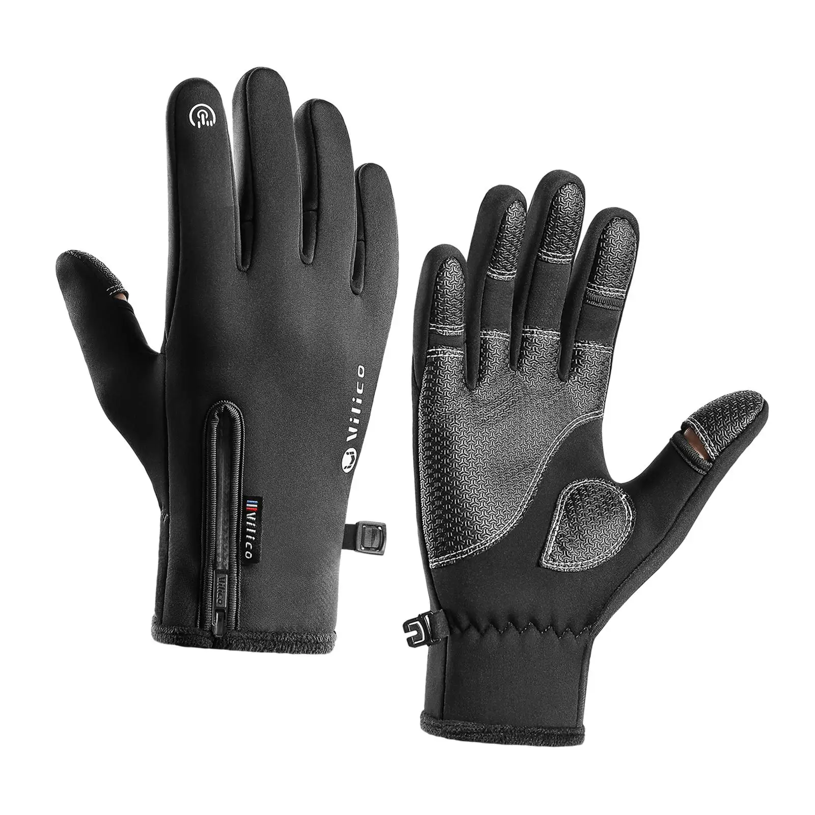 Guantes cálidos de invierno, guantes de invierno con pantalla táctil, guantes térmicos impermeables, guantes de ciclismo para clima frío, pesca al aire libre