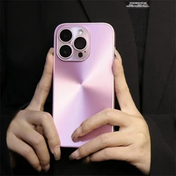 Holographic Laser Aurora Glitter Phone Case with Matte Hard Camera Protection - iPhone 14 (Light Purple)