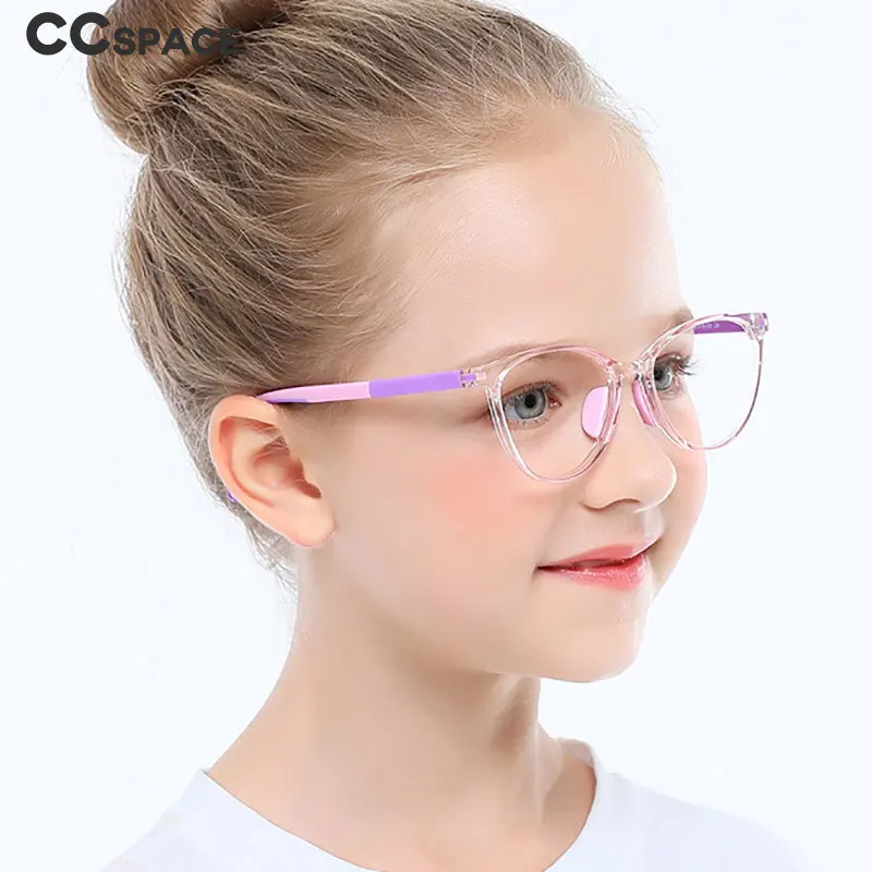 55173 Retro Round Anti Blue Glasses Children's Fashionable Flat Glasses Anti Radiation Computer Mobile Phone Students