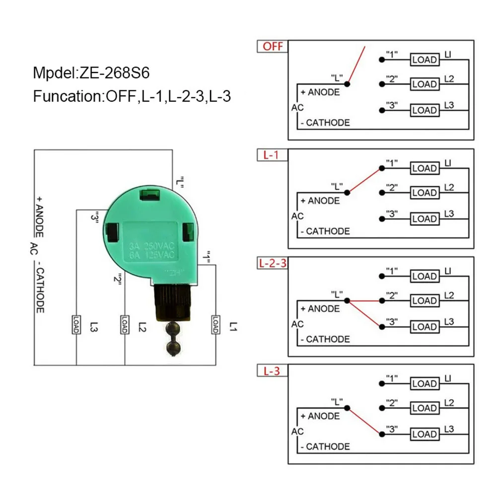 4Pcs Fan Pull Switch ZE-268S2 3 Speed 4 Wire Switches For Hunter Harbor Breeze Hampton Bay Fan For KTE 308A E87438 3089T single control wall switch
