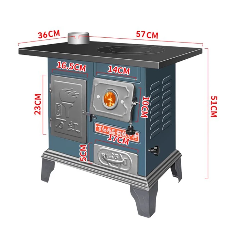 Outdoor Fire Pits New Oven Home Indoor Firewood and Coal Dual-use Wood-burning Stove for Heating Thickened Rural Firewood Stove