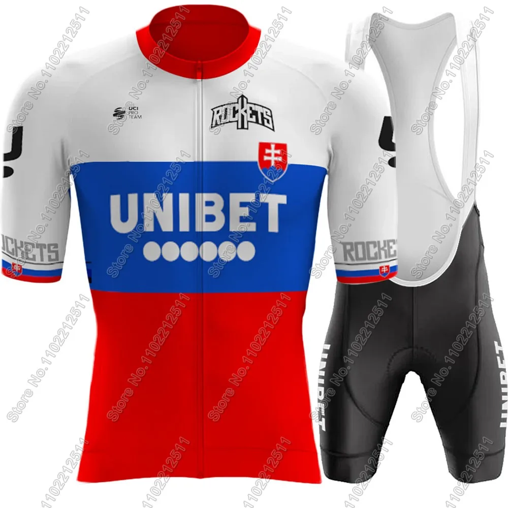 Slovakia Unibet Tietema Rockets Team Cycling Jersey Set Mens Clothing Road Bike Suit Mountain Bicycle Shirt Bib Shorts MTB