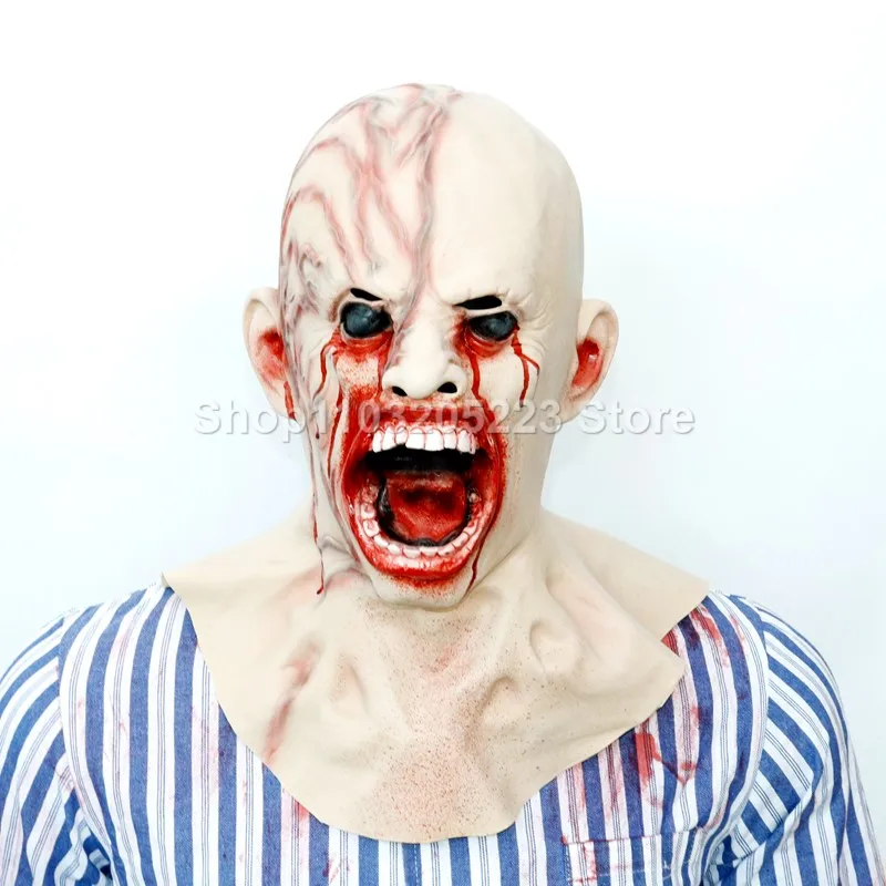 

Terrifying Ghost Mask, Evil and Terrifying Full Head Headwear, Halloween Role Playing Costume, Movie Reproduction Props