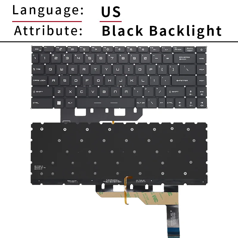 Teclado do Portátil do Russo dos E.u. Luminoso para Msi 14 Modernos Ge66 Raider Gs66 Gp66 P66 Stealth 10sd 10sf Ge66 Ms14d3 14d1 14dk Rgb - Imagem 2