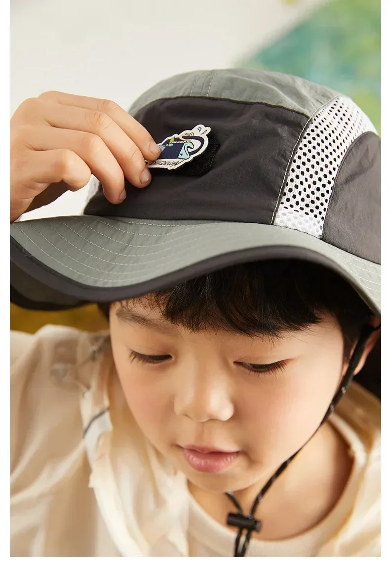 Naturehike-Children's Mesh Sun-Proof Bucket Hat, Summer Outdoor Leisure Wide Brim Sunshade Beach Hat