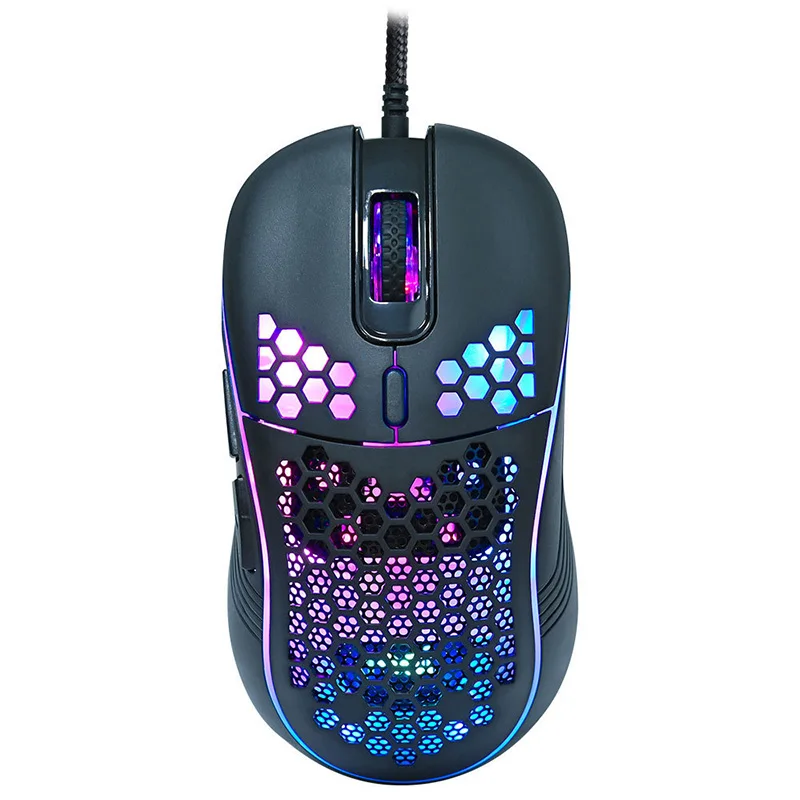 best gaming mouse for large hands Ergonomic Wired Gaming Mouse Honeycomb Hollow Design Backlit Mouse 4800 DPI Gaming Mouse PC Notebook Office RGB Luminous Mouse gaming mouse for large hands Mice