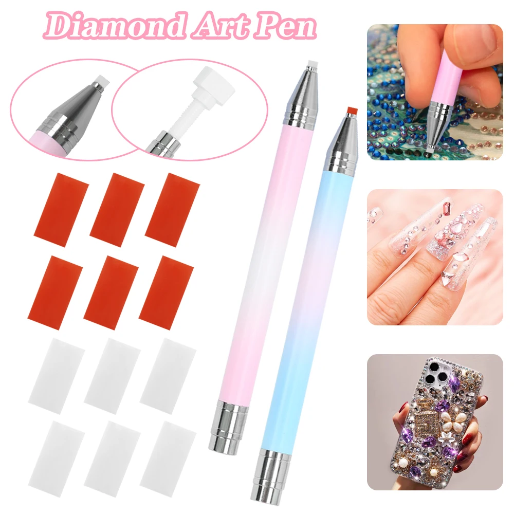 DIY Diamond Painting Pen Kit Refillable Crayons Rotating Glue Dot Drill Pen for Nail Art Diamond Art Accessories Quick Tool nail art tools nail art pen nail art picking tools rhinestone picker pen rhinestone picking tool
