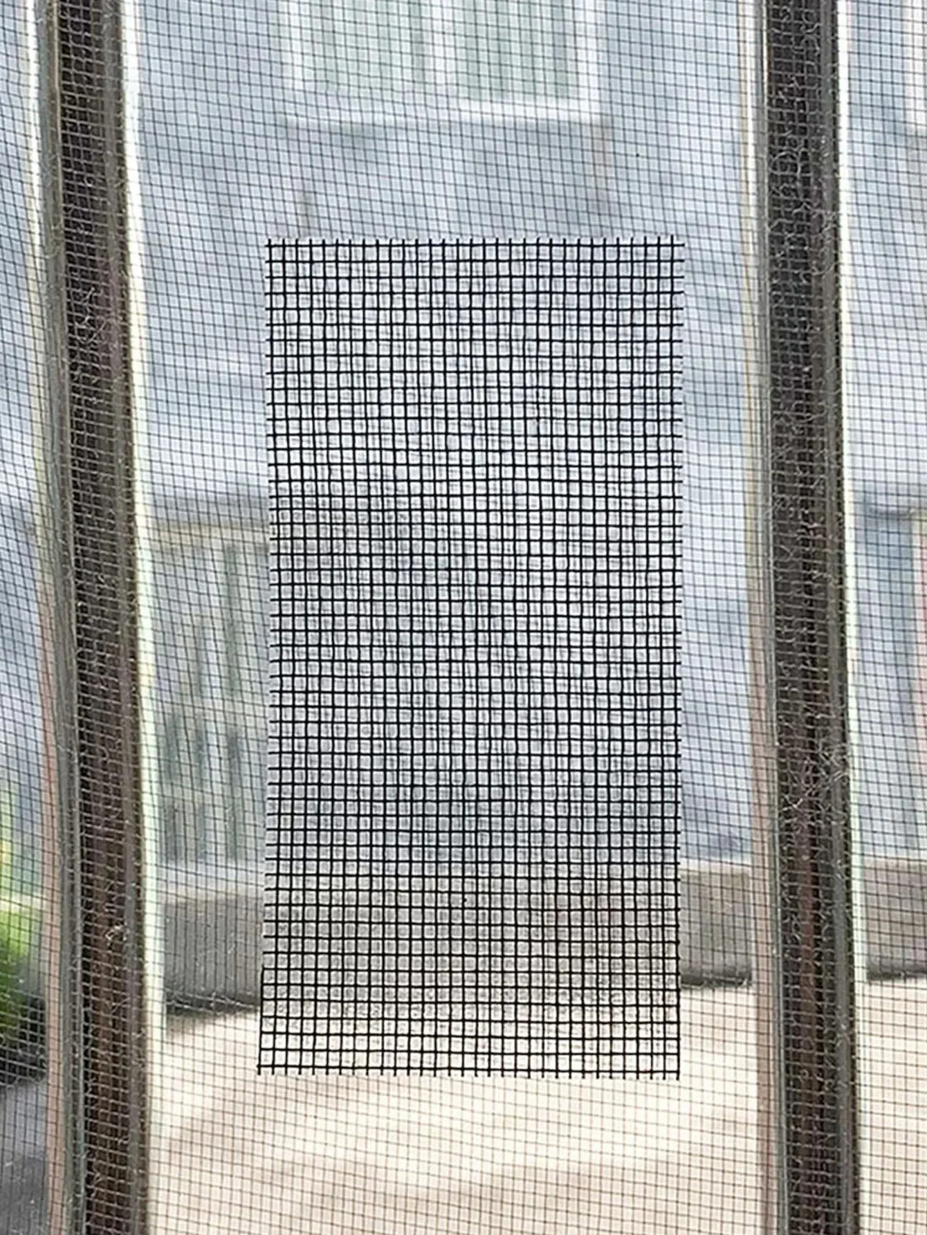Schwarzer Bildschirm-Fensteraufkleber für Bildschirm-Reparatur-Set, 16,5 Fuß, stark klebendes und wasserdichtes Klebeband, Türvorhang, Moskitonetz, Netz-Patch – Detail 12