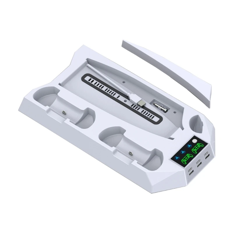 

Controller Charging Dock Station Built-in Cooling Fan & 12-Slot Game Disc Storage Organizers for P5 Digital Edition