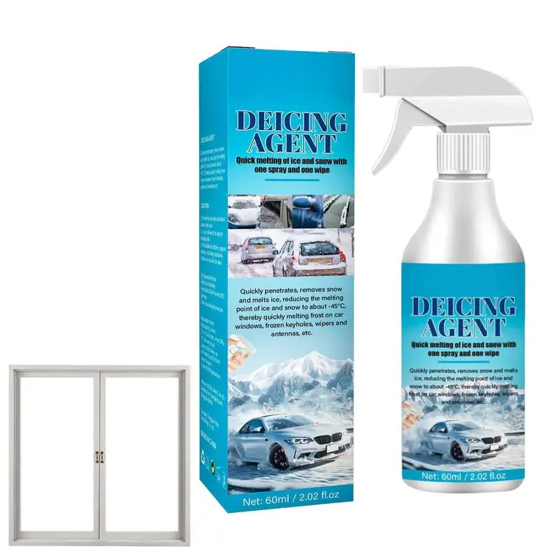 Car Windshield Deicing Agent Auto Defroster Ice Melt Spray Windshield Ice Removal Defroster Car Accessories For SUV RV Sedan