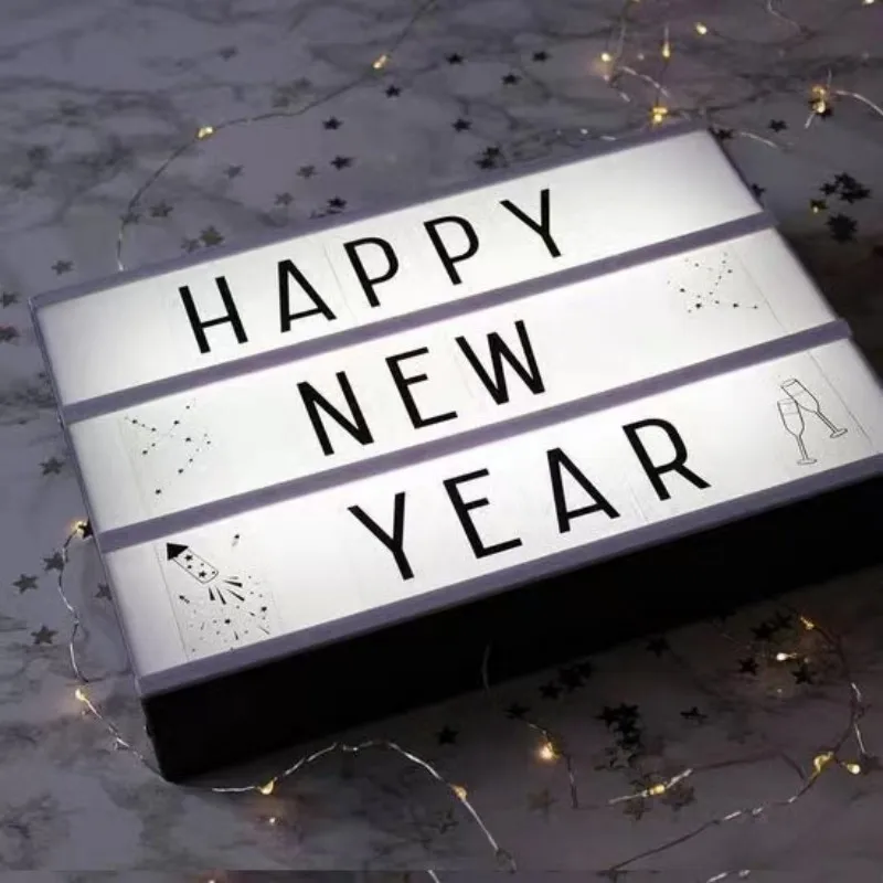 

Birthday Decoration Letter Lamp Led Jigsaw Diy Light Box Card Combination Luminous Atmosphere Lamp