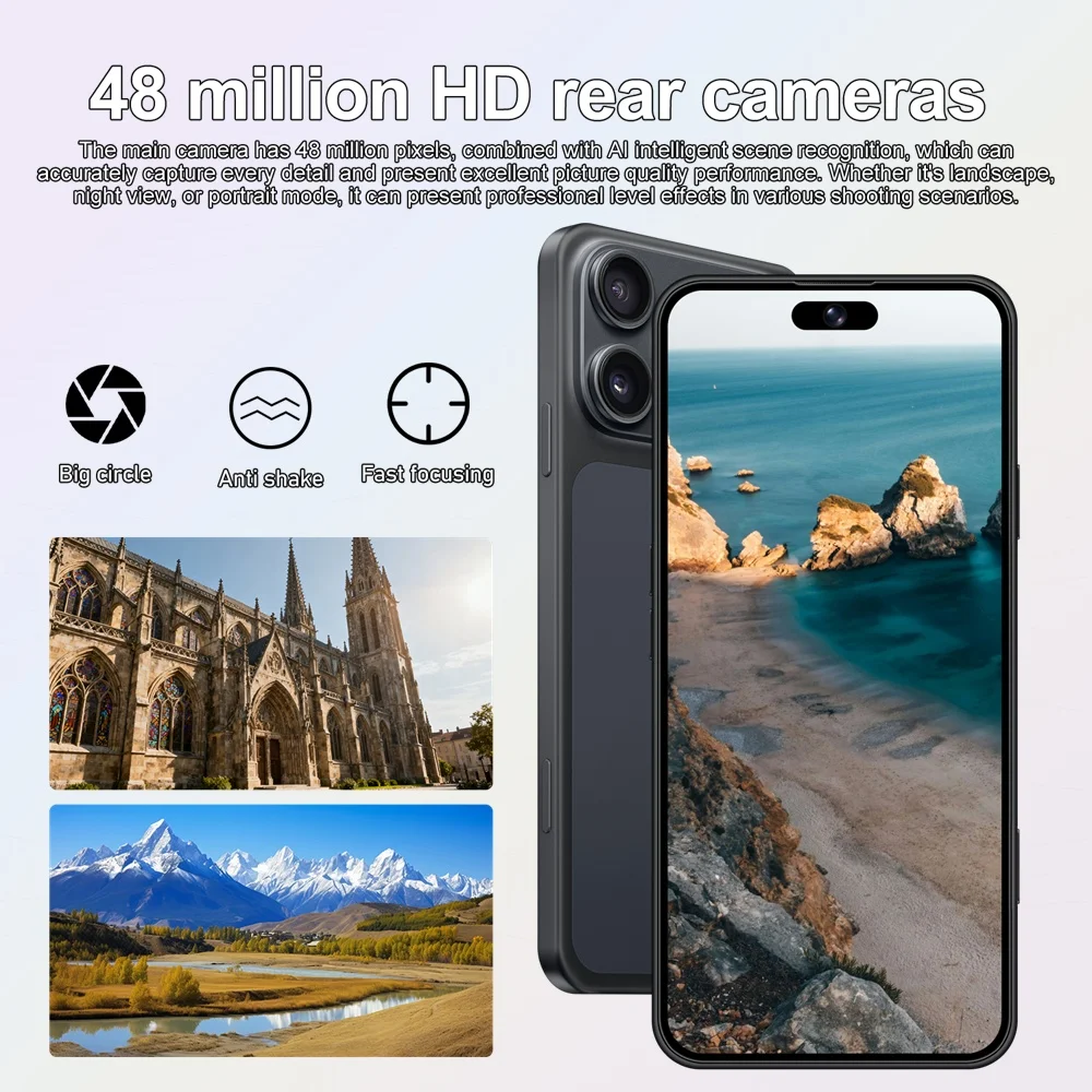 K-Touch A17 Pro Max Mobile Phones 5G Dual SIM Global Version Smartphone Android 15 Cell Phone 7.3 Inch 16+48MP 22GB+2TB 7800mAh Cellphones