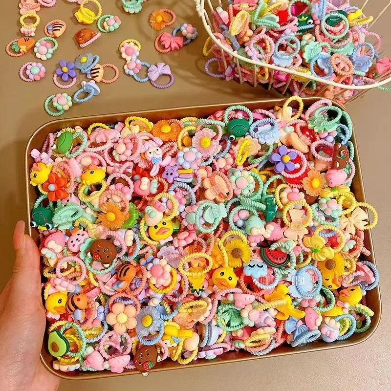 Cute Rubber Bands Children Good Elasticity Will Not Harm Hair Girl Baby Headbands Cute Girls Headdress 50/40/30pcs hair bands hair accessories hair headband accessories baby headband set