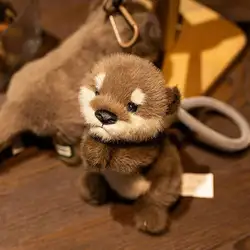 Adorable Otter Plush Keychain - Soft Animal Pendant Doll for Bag Decoration and Gifts (15CM)