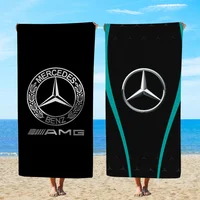 Serviette de plage de luxe avec logo M-MercedesS B-BenzS, surdimensionnée, douce, ultra absorbante, séchage rapide, grande taille, pour la piscine, les voyages, le camping, la salle de bain 2