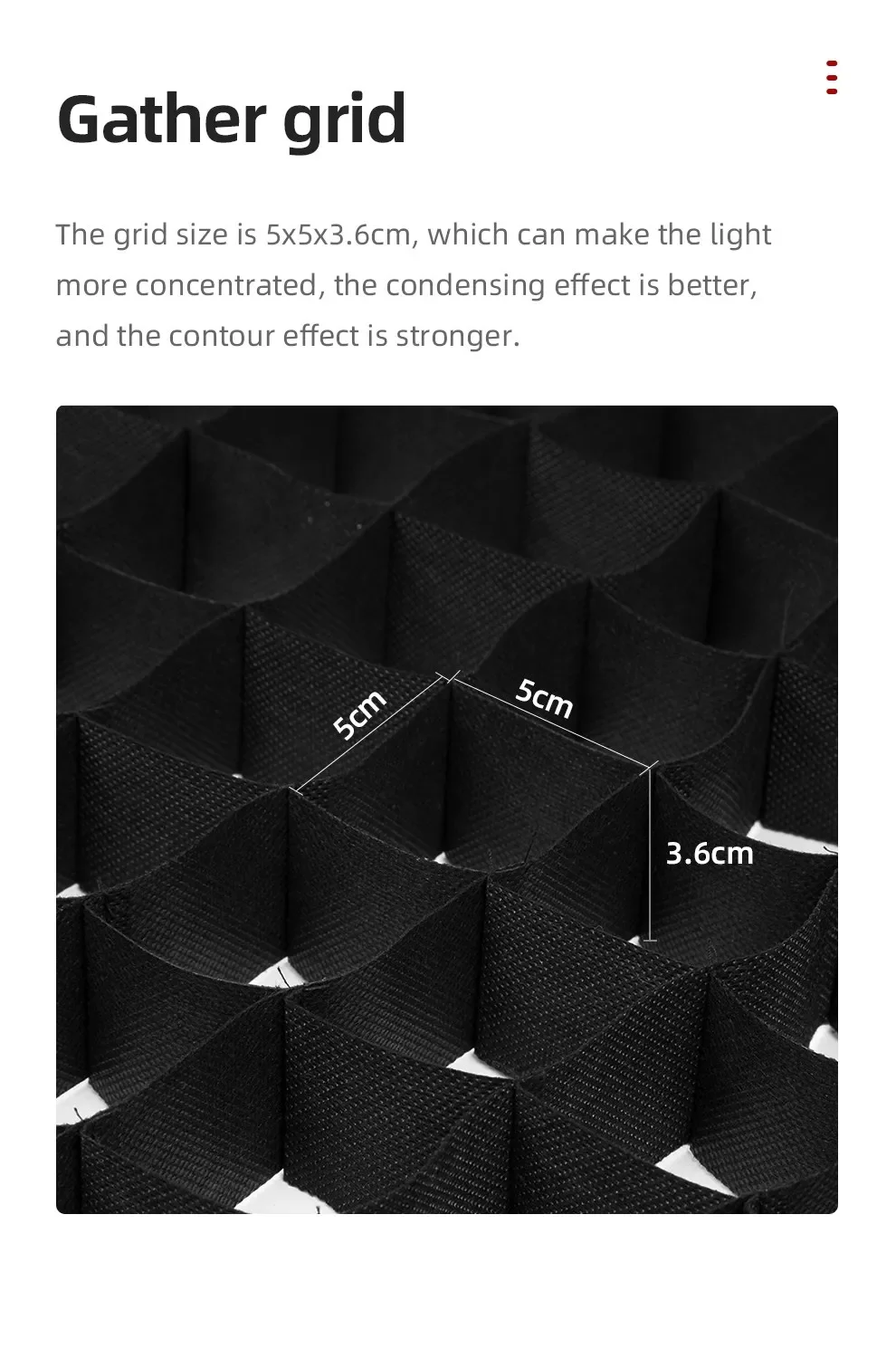 Description Picture 6 of itemGodox 60x90cm 70x100cm 80x120cm Photo Studio Honeycomb Grid for Godox Strobe Flash Light Square Umbrella Softbox (Grid Only)