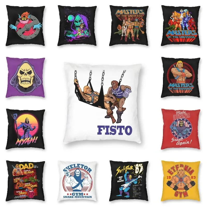 

Fisto He-Man Masters Of The Universe Cushion Cover Skeletor Eternia Throw Pillow Case for Living Room Pillowcase Decoration